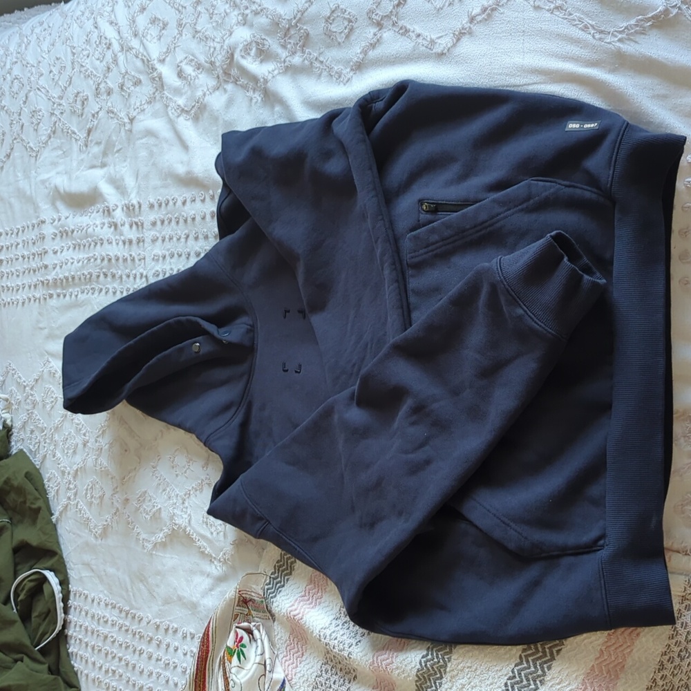 ASRV hoodie thick heavy quality navy double pockets Medium